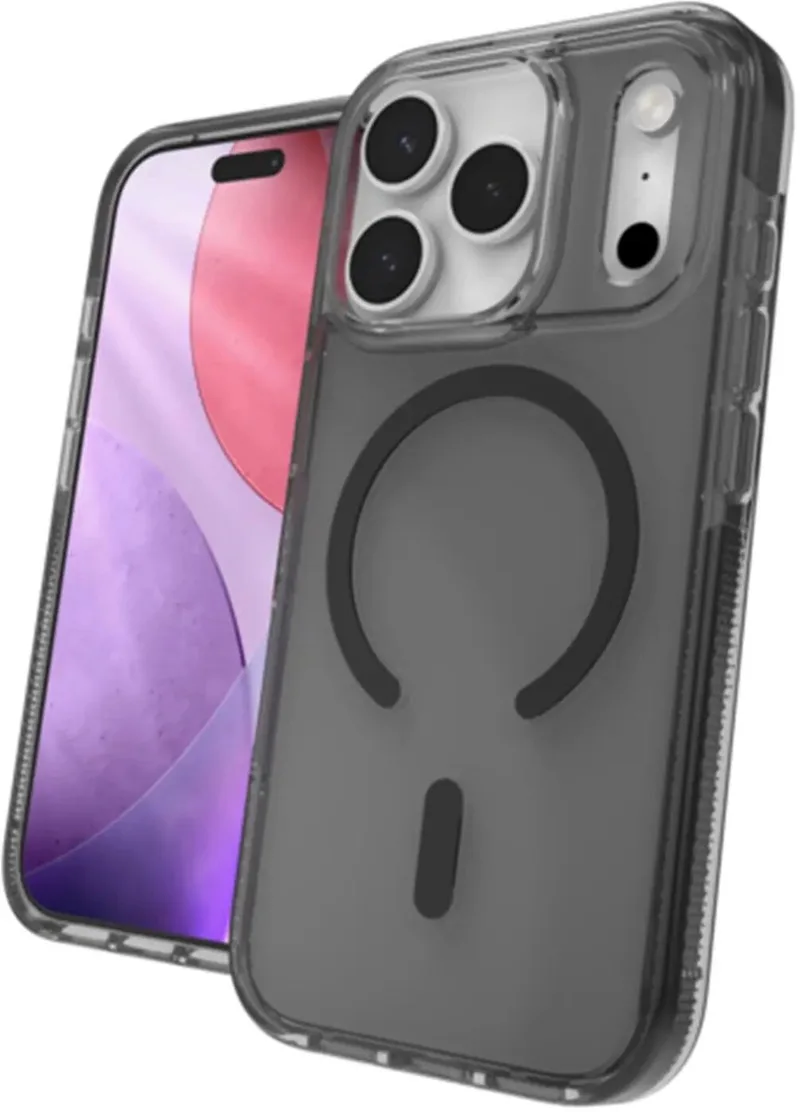 Santa Cruz Snap Hoesje Geschikt voor Apple iPhone 17 Pro - Compatibel met MagSafe / Qi2 - Back Cover Matte Black by ZAGG in Black – product photo