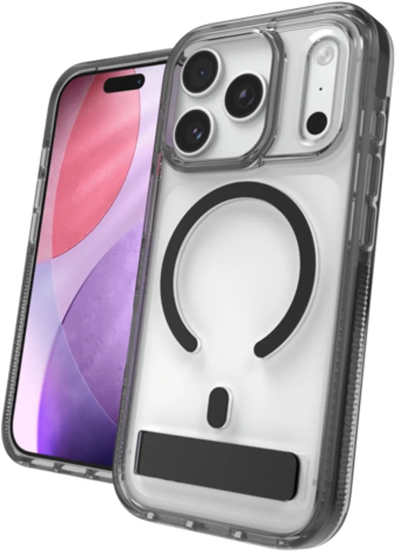Santa Cruz Snap Kickstand Hoesje Geschikt voor Apple iPhone 17 Pro - Compatibel met MagSafe / Qi2 - Back Cover by ZAGG in Black – product photo