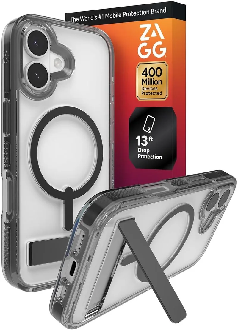 Santa Cruz Snap Ks Magsafe Hoesje Voor Iphone 17 Met Standaard fra ZAGG i Sort – produktbillede