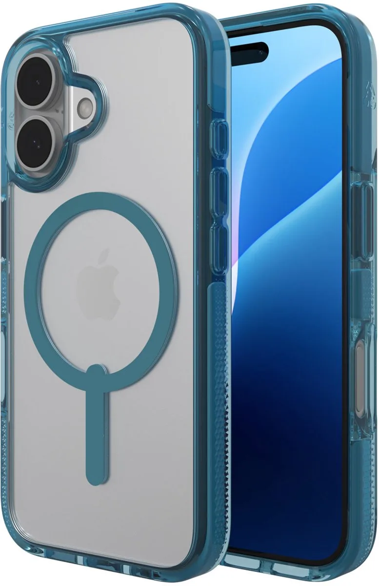 Santa Cruz Snap Mag geschikt voor iPhone 16 Hoesje by ZAGG in Retro blue – product photo
