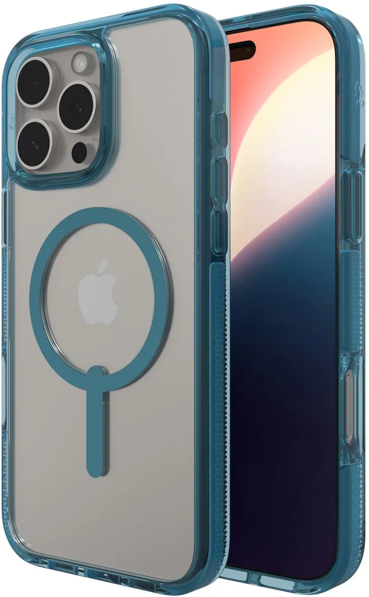 Santa Cruz Snap Mag geschikt voor iPhone 16 Pro Max Hoesje von ZAGG in Retro blue – Produktfoto