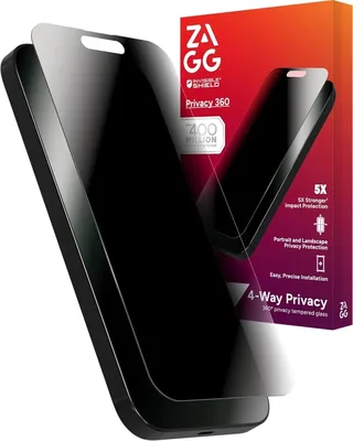Screen Protector Geschikt voor Apple iPhone 16 Pro - InvisibleShield Glass Elite - 360° Privacy Glass - Gemakkelijke Installatie - Antibacterieel
