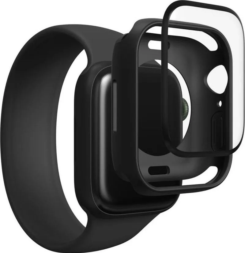 Screenprotector geschikt voor Apple Watch - 41 mm Glazen | Invisible Shield GlassFusion 360 Full Body Protector - Case Friendly van ZAGG in Zwart – productfoto