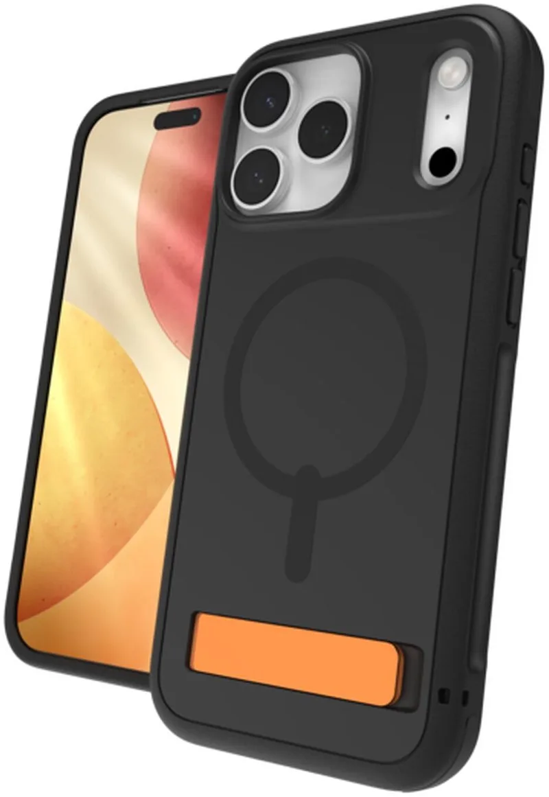 Sedona Snap Kickstand - Hoesje Geschikt voor iPhone 17 Pro Max - Compatibel met MagSafe - Grafeen Back Cover met Standaard fra ZAGG i Sort – produktbillede