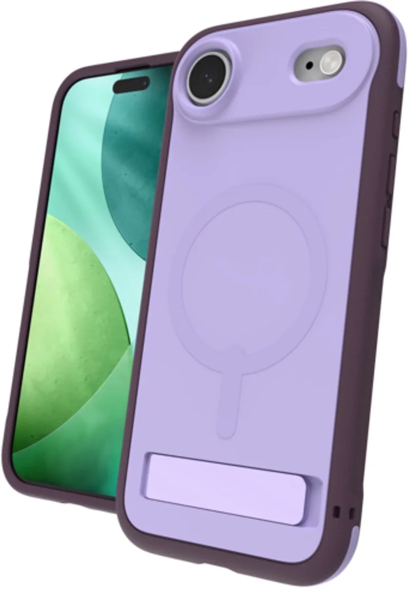 Sedona Snap Kickstand - Hoesje Geschikt voor iPhone Air - Compatibel met MagSafe - Grafeen Back Cover met Standaard fra ZAGG i Lilla – produktbillede