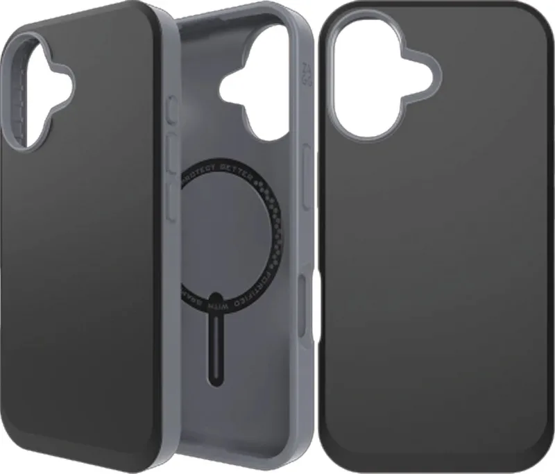 SoHo Snap Hoesje Geschikt voor Apple iPhone 16 - Compatibel met MagSafe - Back Cover met Magneet - Grafeen fra ZAGG i Sort – produktbillede